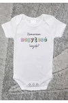 Kép 1/2 - Hamarosan nagytesó leszek! - Színes betűkkel - Kistestvér érkezését bejelentő nagytesós body/gyerek póló