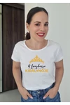Kép 1/3 - A lánybúcsú királynője - Lánybúcsús póló a Menyasszonynak