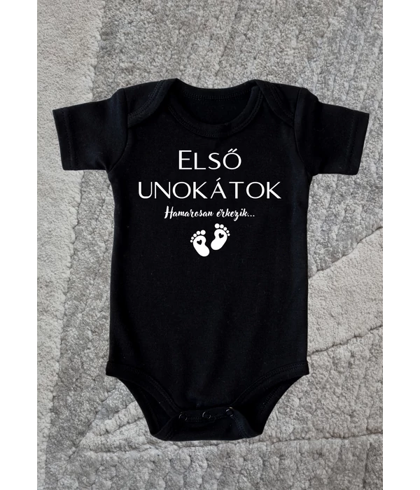Első unokátok - Hamarosan érkezik... - babavárást bejelentő egyedi baba body