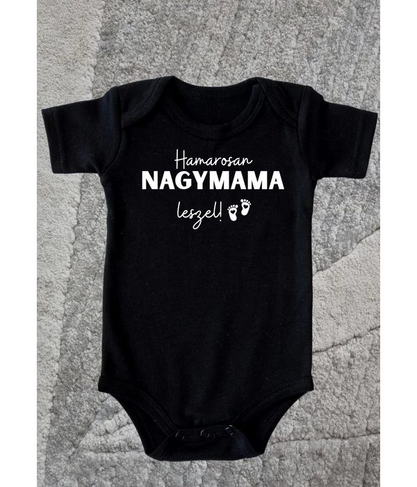 Hamarosan Nagymama leszel - Babavárást bejelentő egyedi baba body