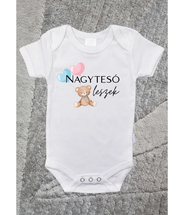 Nagytesó leszek - macis - Kistestvér érkezését bejelentő nagytesós baba body/gyerek póló