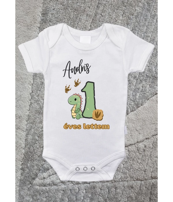 Andris(saját név) 1(saját életkor) éves - Egyedi születésnapi baba body/gyerek póló